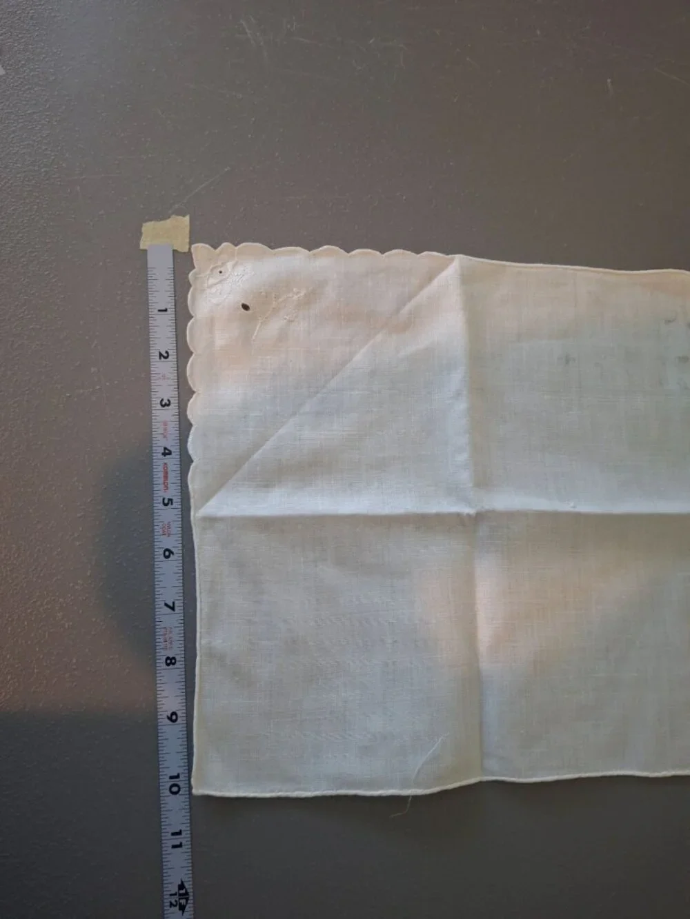 Vintage Portugal Hand Embroidered Linen Napkins Scalloped Cottagecore Set